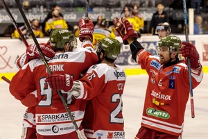 Originaltitel: Wer hätte damit gerechnet? Der HC Bozen steht im Finale der EBEL. (Foto: dpa/picture alliance/APA/picturedesk.com)