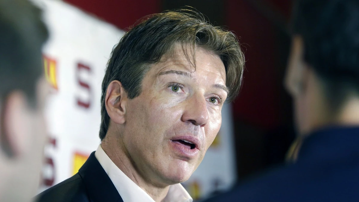 German ice hockey coach Uwe Krupp attends the press conference of the HC Sparta Praha ice hockey club in Prague, Czech Republic, on May 2, 2018. Krupp is the new head coach of the club. (CTK Photo/Michaela Rihova) Foto: Michaela Rihova/CTK/dpa |