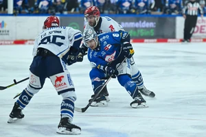 Austin Ortega erzielte den Siegtreffer für die Dresdner Eislöwen gegen die Schwenninger Wild Wings.