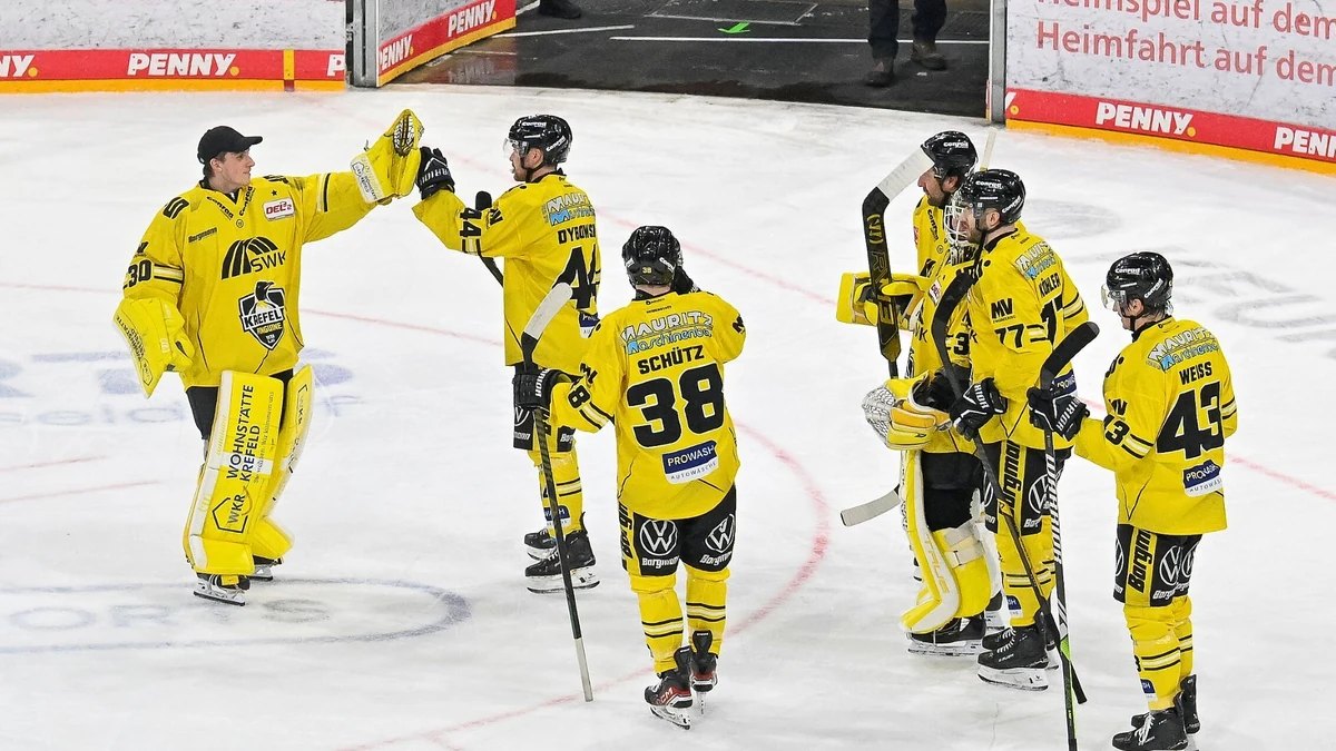Die Krefeld Pinguine stehen weiterhin ganz vorne in der DEL2.