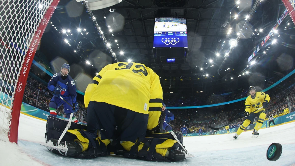 Luca Frigo (links) brachte Italien im Spiel gegen Schweden in Führung. 