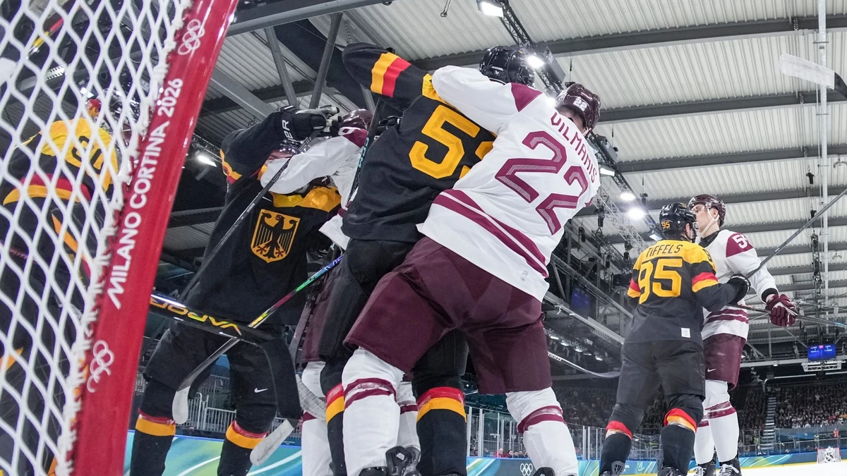 Im Spiel zwischen Deutschland und Lettland ging es zur Sache.