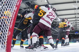 Im Spiel zwischen Deutschland und Lettland ging es zur Sache.