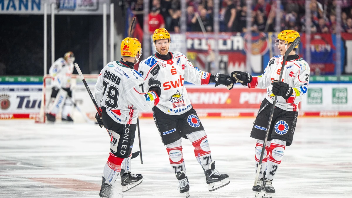 Colt Conrad (links), Philipp Bruggisser (Mitte) und Akito Hirose (rechts) möchten wieder zu den Top6 der Liga zählen.
