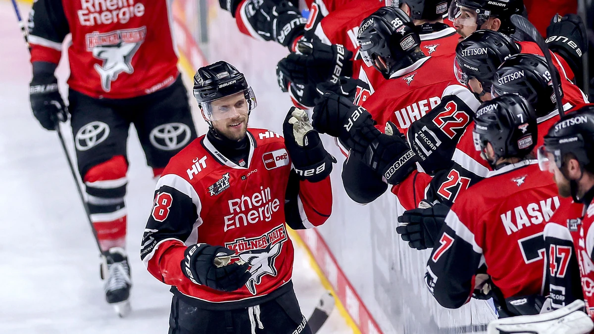 Dominik Bokk erzielten den Siegtreffer für die Kölner Haie.