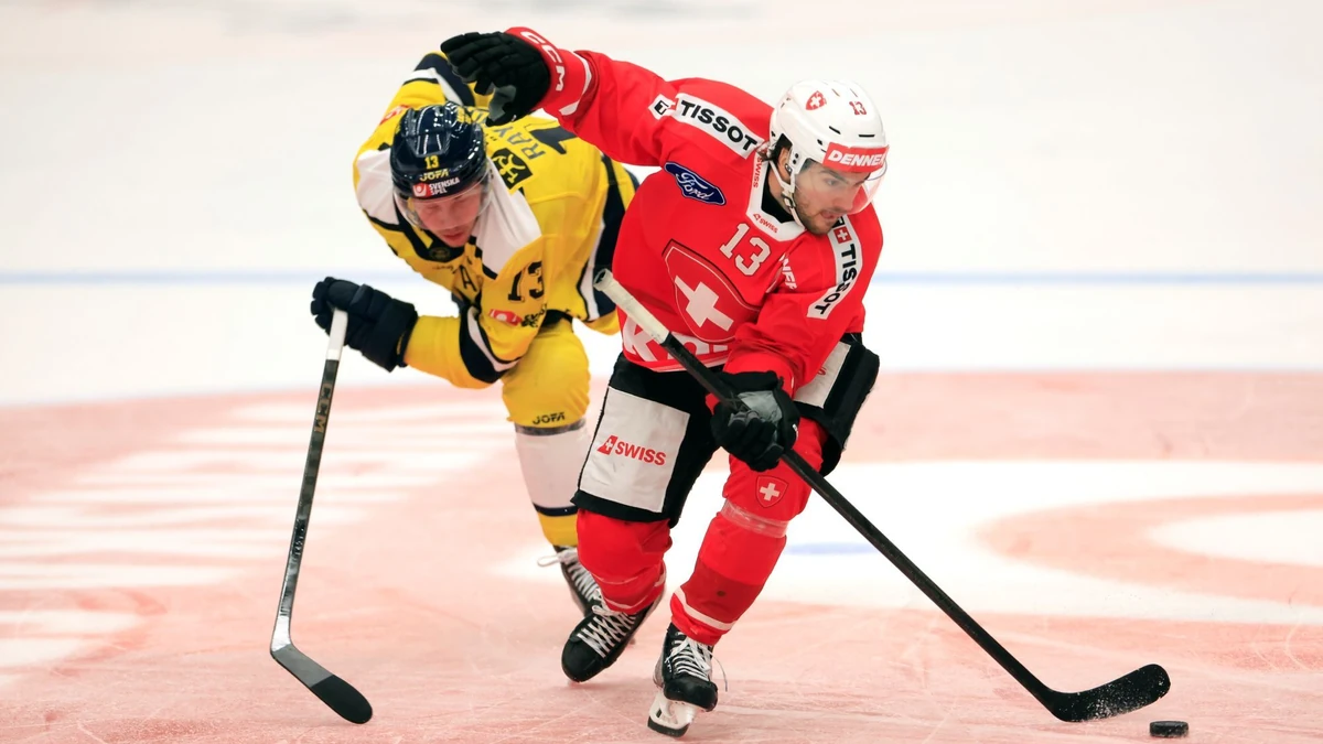 Nico Hischier spricht im Interview nach dem Testspiel in Schweden über die Heim-WM für die Schweiz.