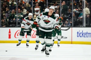 Nationalspieler Nico Sturm im Trikot der Minnesota Wild.
