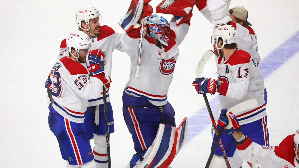 Die Freude nach dem Overtime-Sieg in Spiel 7 war bei den Montreal Canadiens riesig.