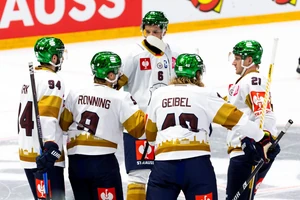 Die Eisbären Berlin feiern einen Sieg in der CHL.