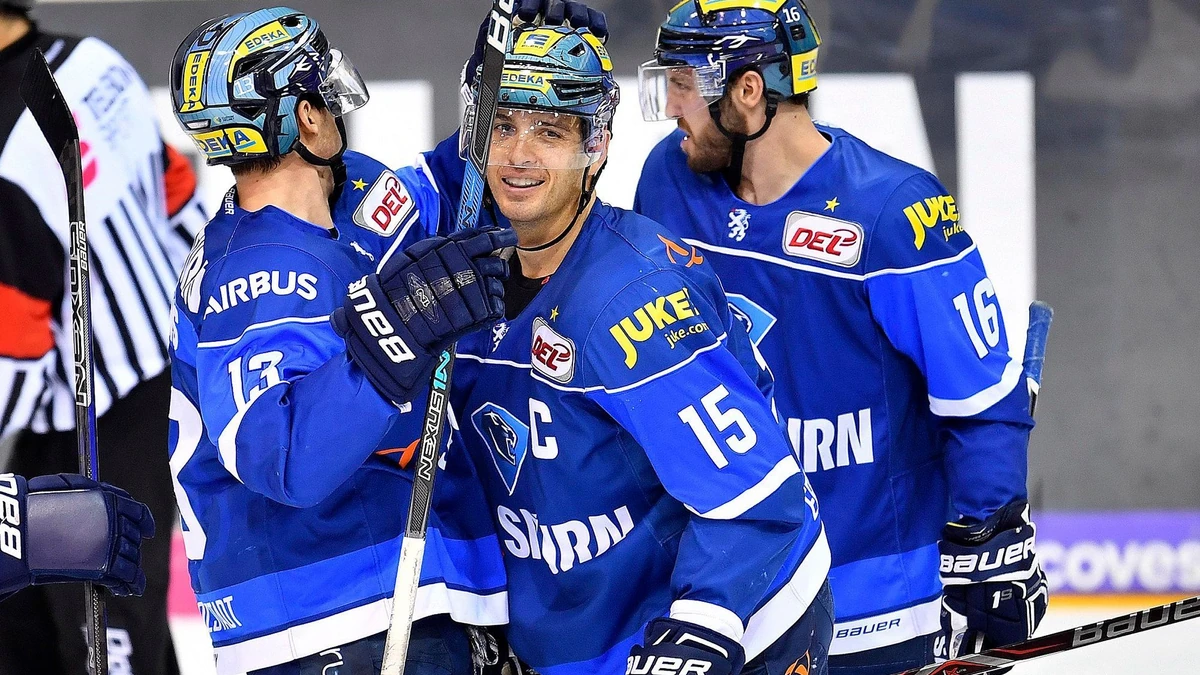 Auch im Panther-Derby war die Topreihe der Schanzer um Kapitän John Laliberte erfolgreich.