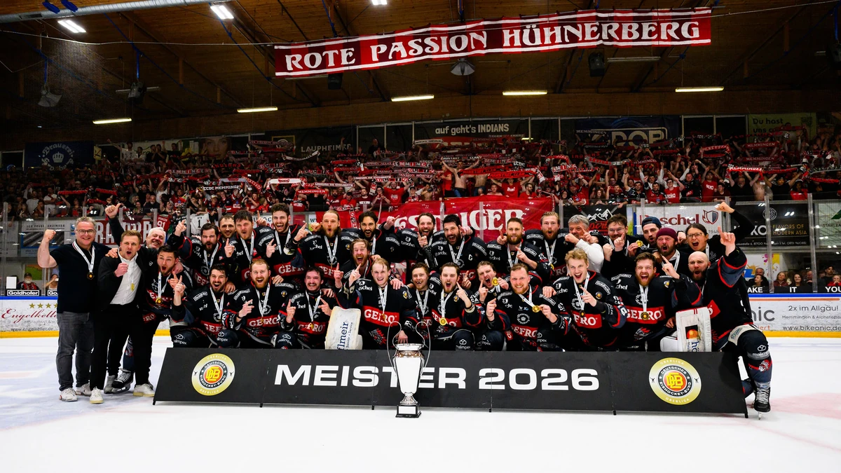 Die Memminger Indians sind Oberliga-Meister 2025/26.