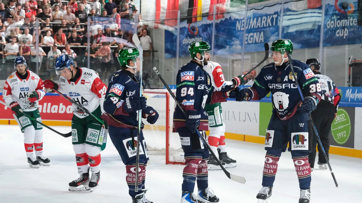 Die Eisbären Berlin trafen siebenmal gegen die Augsburger Panther.