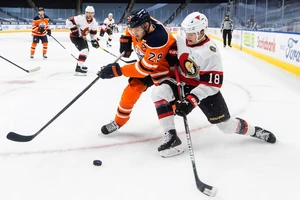 Leon Draisaitl konnte - auch ohne selbst zu punkten - das deutsche Duell mit Tim Stützle zweimal hintereinander als Sieger verlassen.