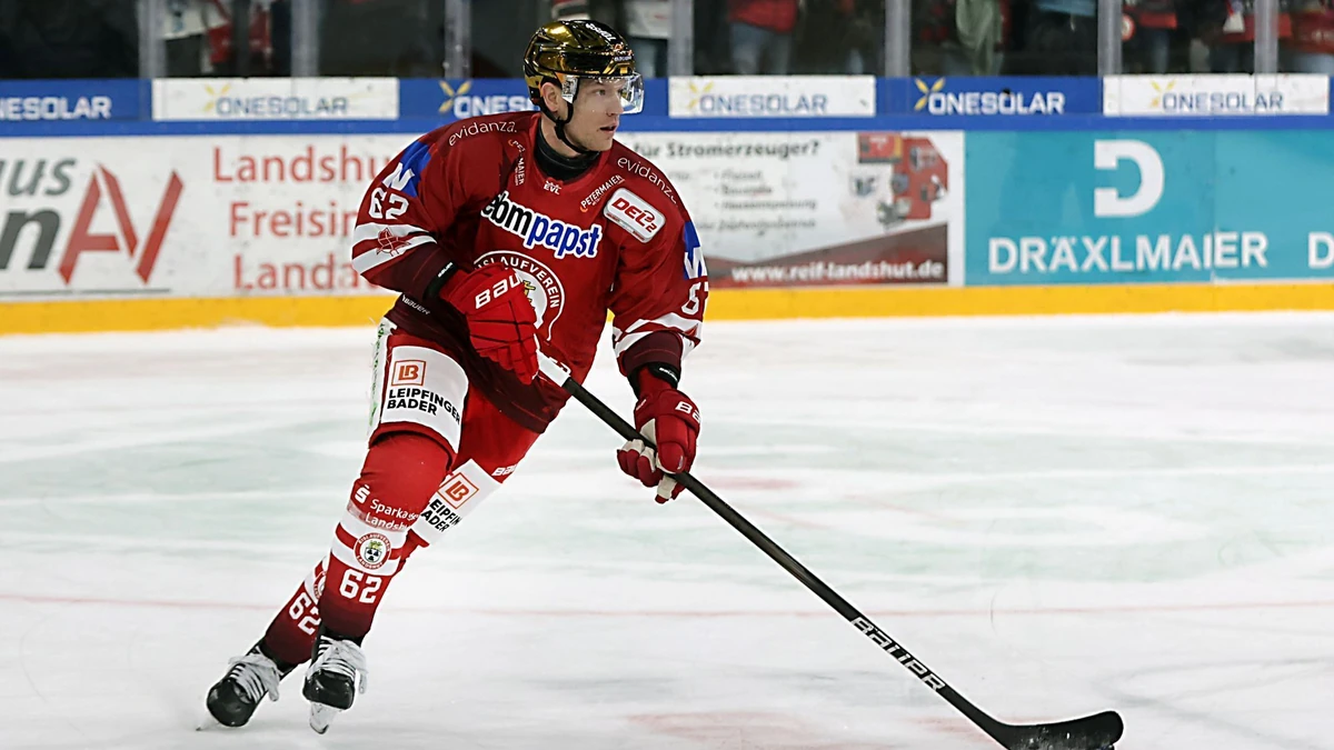 Tor Immo bescherte dem EV Landshut mit seinem Treffer in der Overtime den Sieg gegen Bad Nauheim.  