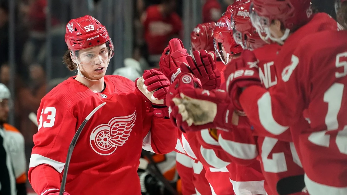 Moritz Seider markierte sein fünftes Saisontor beim 5:3-Achtungserfolg seiner Detroit Red Wings gegen die Boston Bruins.