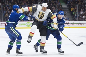 Ryan Reaves (Bildmitte) war eine der treibenden Kräfte hinter dem Protest - heute nacht ist er wieder mit seinen Vegas Golden Knighs im Einsatz.