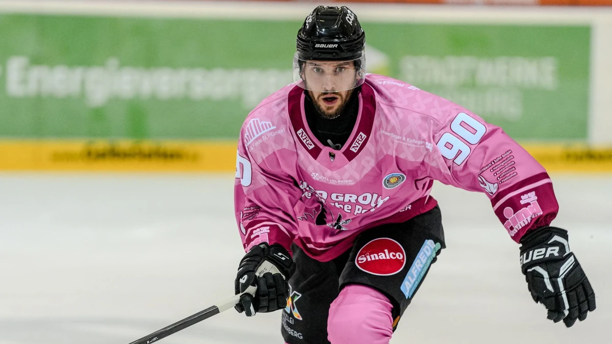 Enrico Saccomani traf zweimal für die Füchse Duisburg beim nächtlichen Sieg gegen die Hannover Scorpions.