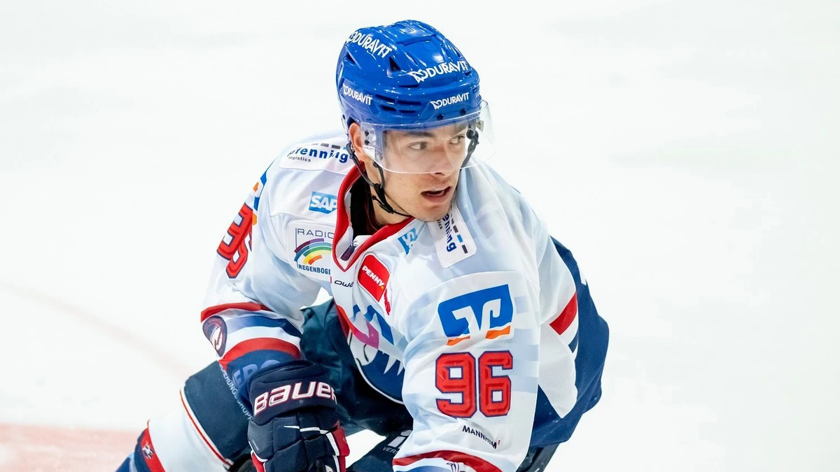 Simon Thiel #96 / Adler  ,
Kölner Haie vs.Adler Mannheim, Testspiel
DEL Eishockey Adler Mannheim 22/23,
 © Copyright: AS Sportfoto / Soerli Binder, 
www. as-sportfoto.de,