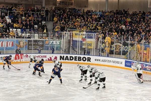 Die Lausitzer Füchse unterliegen den Bietigheim Steelers nach Verlängerung.